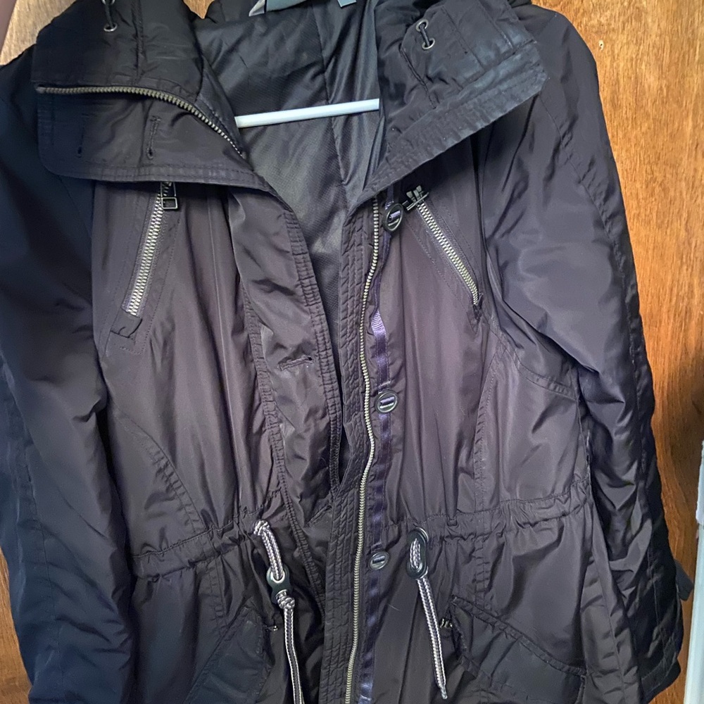 Athleta Dark Utility Jacket with Zipper Details